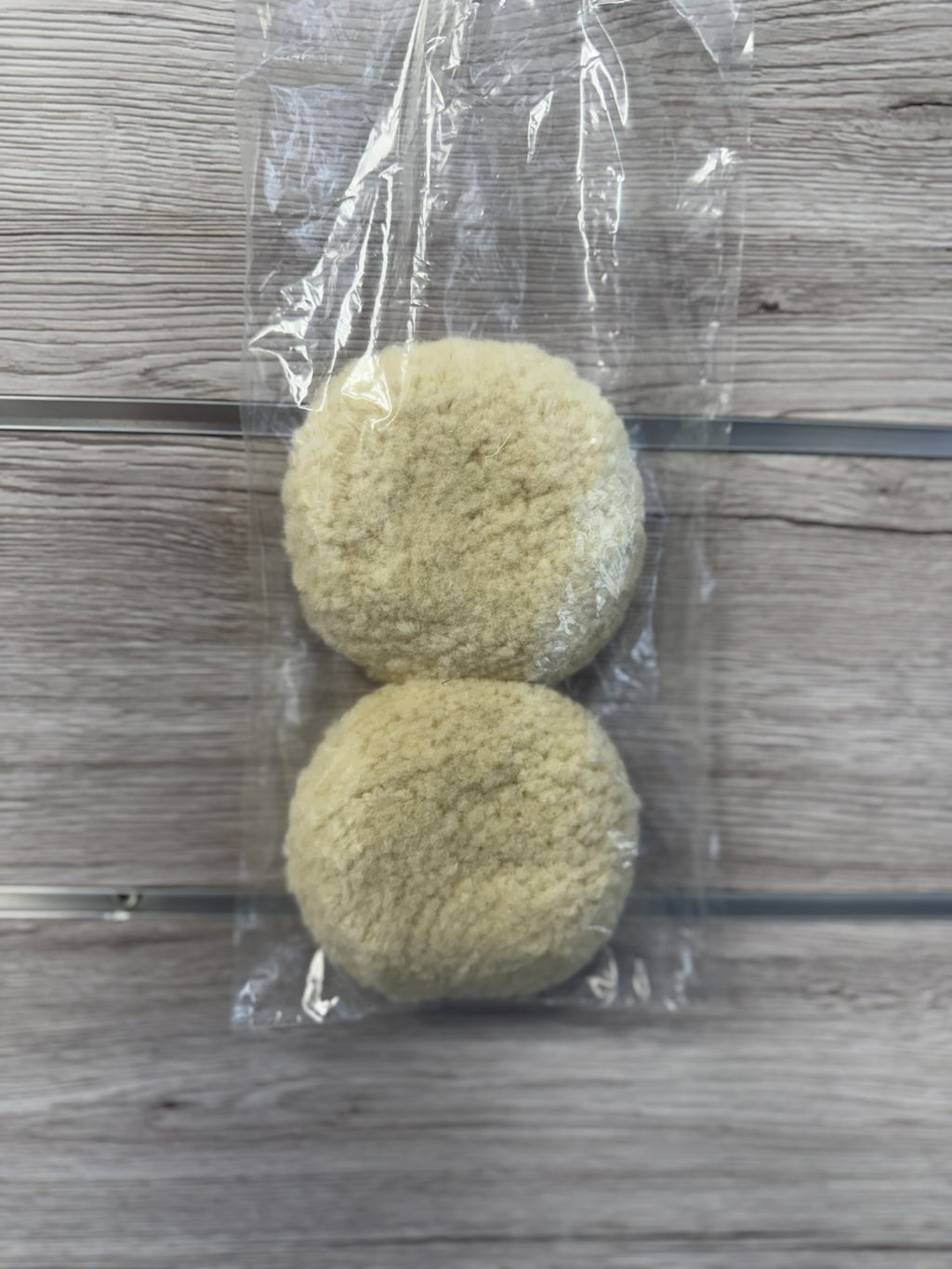 White 3″ Wool Buffing Pads – 2 Pack image 0