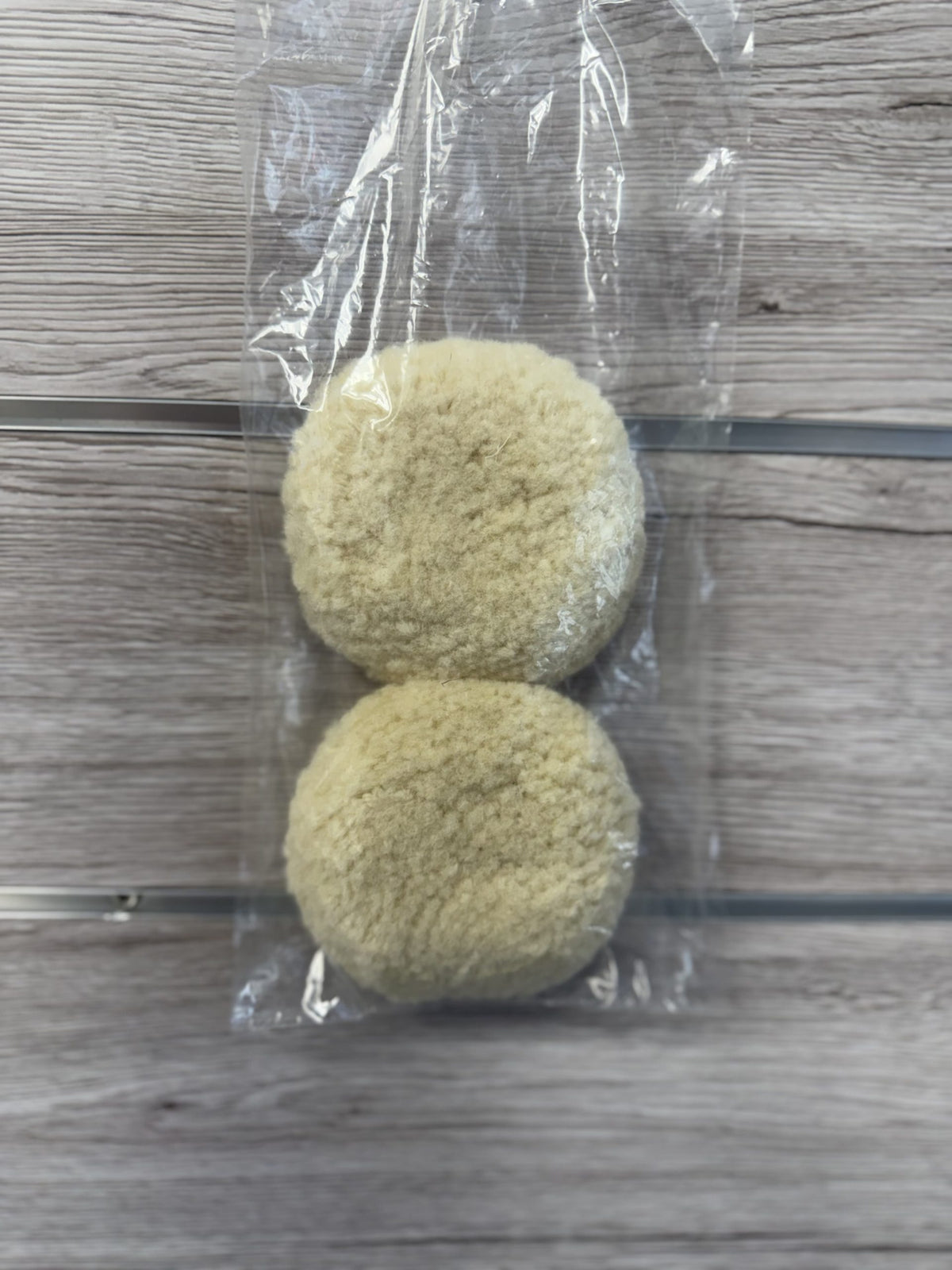 White 3″ Wool Buffing Pads – 2 Pack image 0