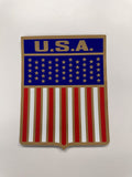 OEM USA Flag Boat Decal – Approx. 5″ × 6.5″ image 0