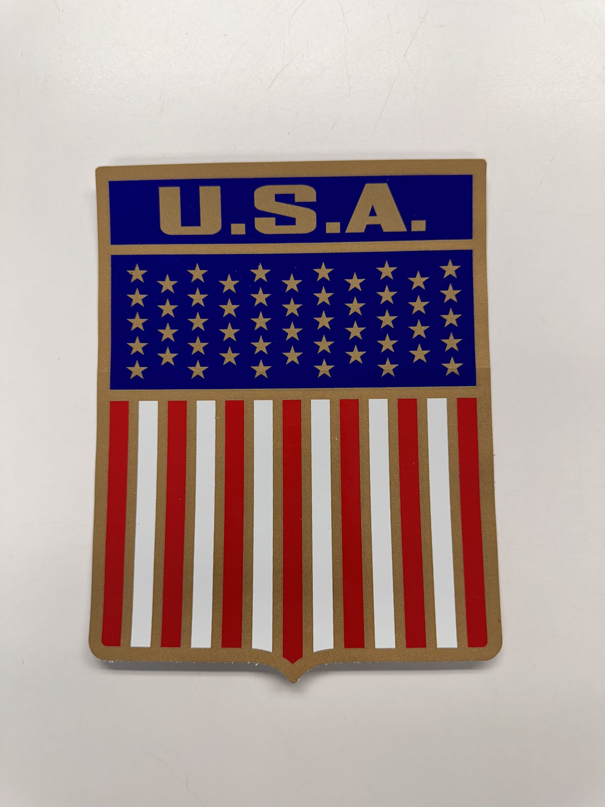 OEM USA Flag Boat Decal – Approx. 5″ × 6.5″ image 0