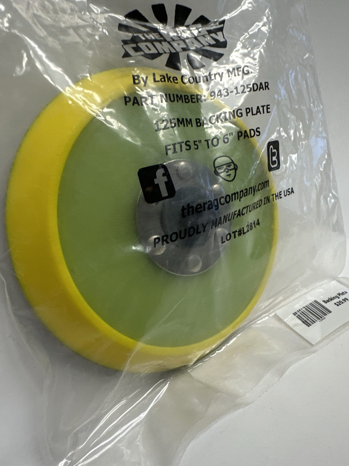 Lake Country Backing Plate for 5–6 Inch Polishing Pads image 0