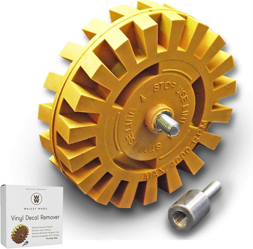 4″ Rubber Eraser Wheel with Drill Adapter for Decal Removal image 0
