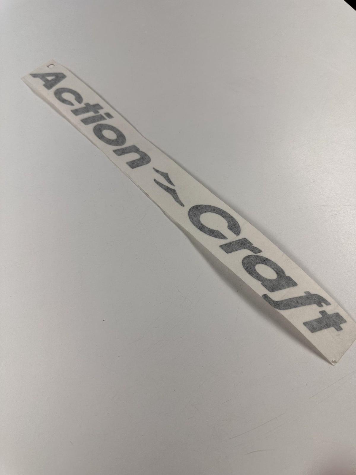 OEM Action Craft Black Vinyl Decal – 13″ × 1″ image 0