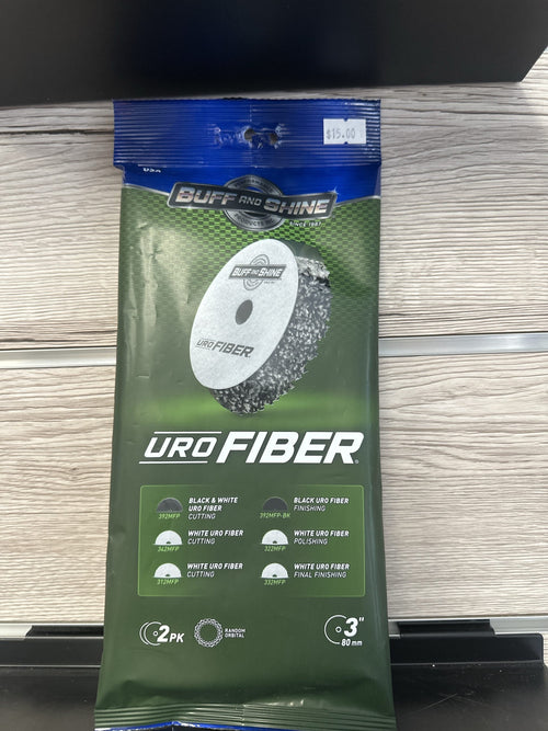 Buff and Shine 3″ URO-Fiber Black/White Microfiber Cutting Pads – 2 Pack image 0