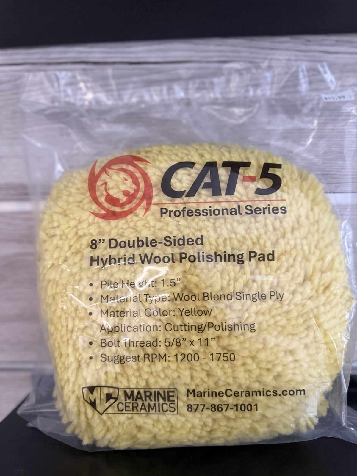 Marine Detail 8″ 80/20 Hybrid Wool Pad – Double-Sided image 0